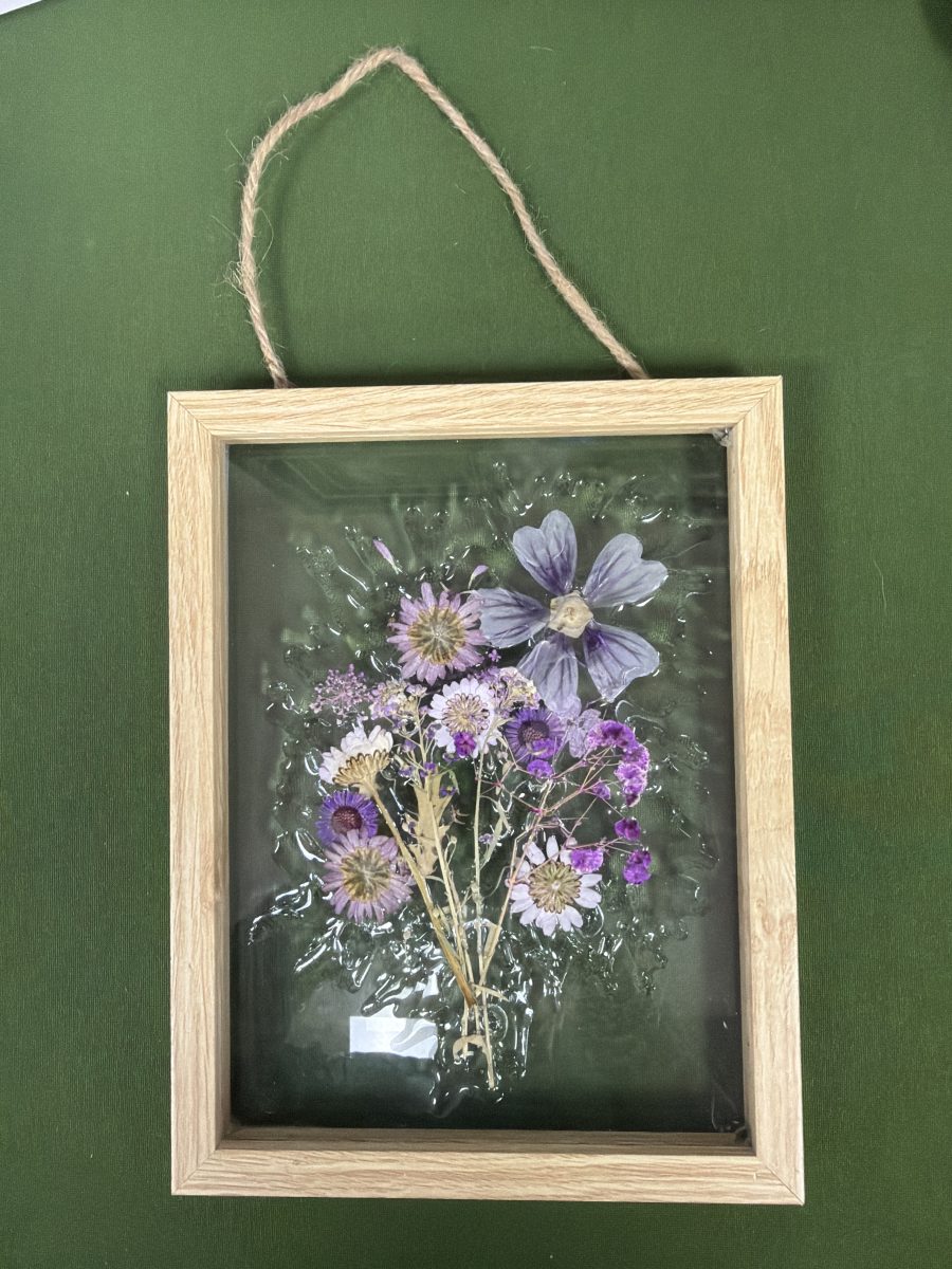 Pressed Flowers Sun Catcher
