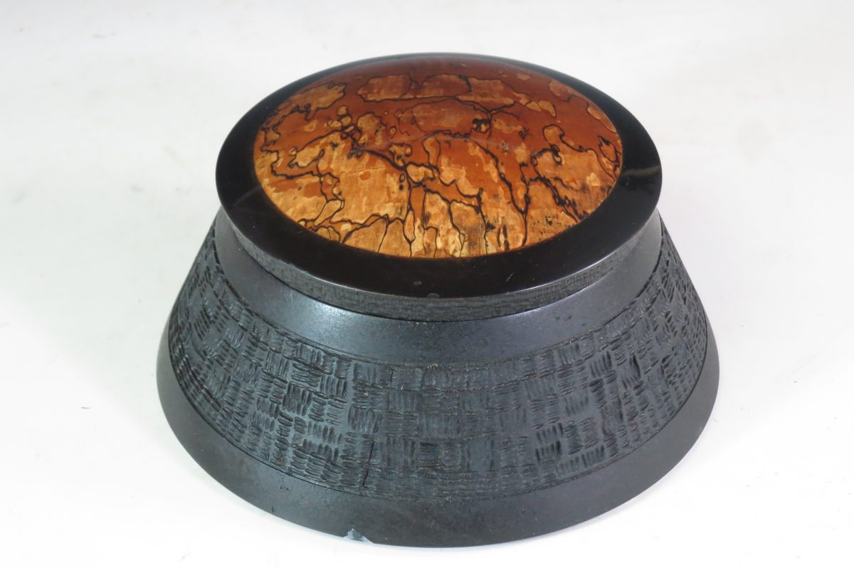 Black Basket Lidded Box