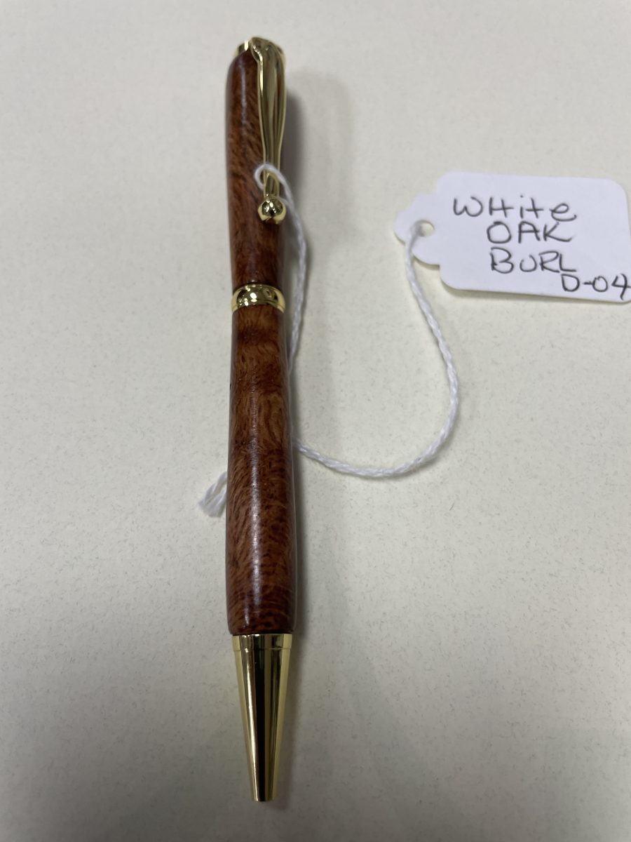 668-D04 White Oak Burl Turned Pen
