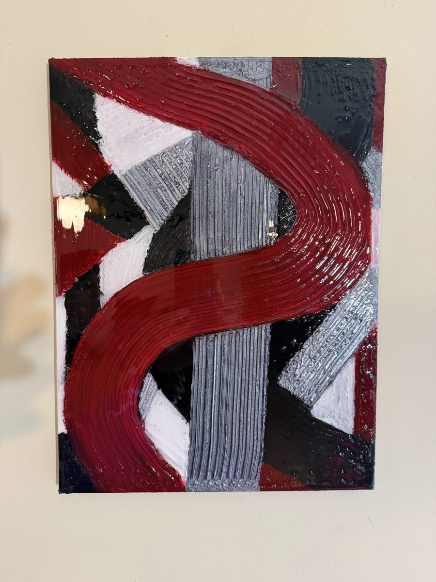 Black and Red Texture Art