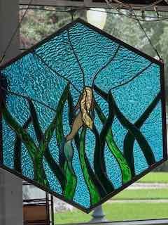 stained glass mermaid