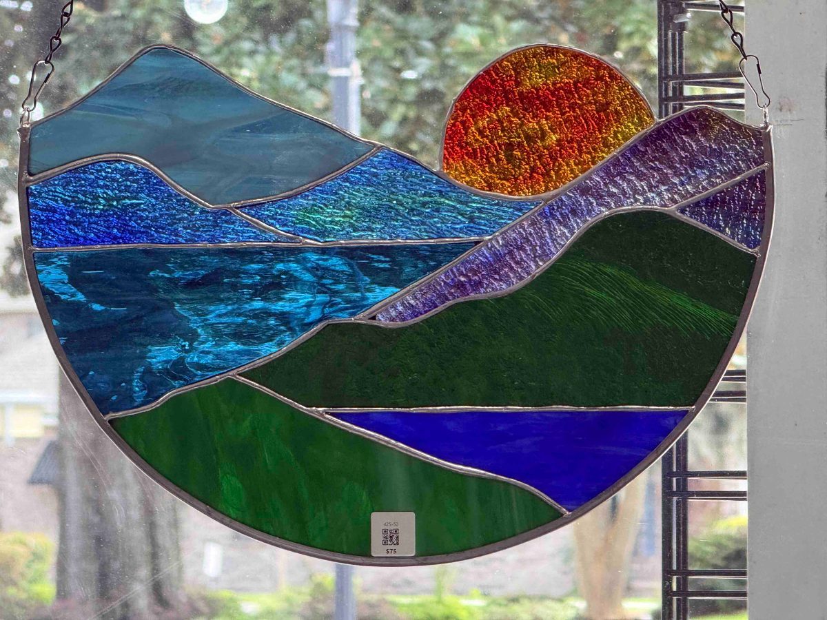 stained glass mountains