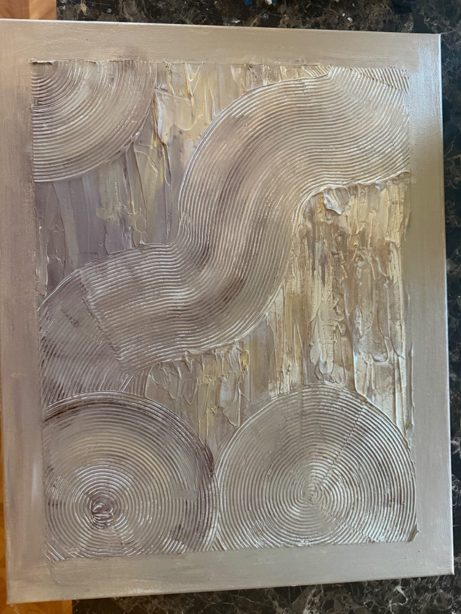661 Tan and Brown Abstract